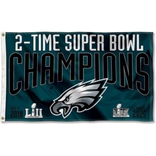 2pcs Philadelphia Eagles Time Super Bowl Champions Flag Outdoor Indoor 3x5 Banner