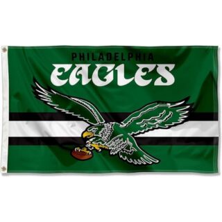 2pcs WinCraft Philadelphia Eagles Throwback Vintage Retro 3x5 Banner Flag