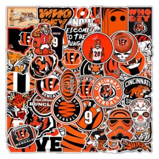 50Pcs Rugby Cincinnati Bengals graffiti sticker Waterproof decorative phone sticker football sticker