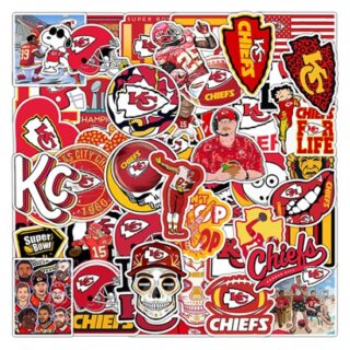 50Pcs Rugby Kansas City Chiefs graffiti sticker Waterproof decorative phone sticker football sticker