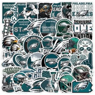 50Pcs Rugby Philadelphia Eagles graffiti sticker Waterproof decorative phone sticker football sticker