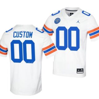 Custom Florida Gators Jersey Name and Number NCAA College Football Ring Of Honor White