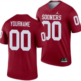 Custom Oklahoma Sooners Jersey Name and Number NCAA College Football Legend Crimson