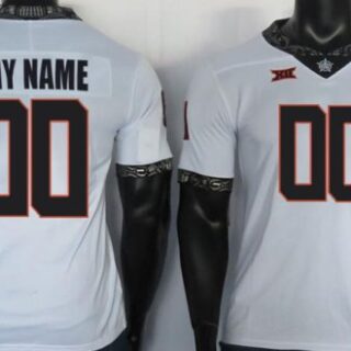 Custom Oklahoma State Cowboys Jersey Name and Number NCAA College Football White