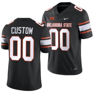 Custom Oklahoma State Cowboys Jersey Name and Number College Football 2023 Game Black