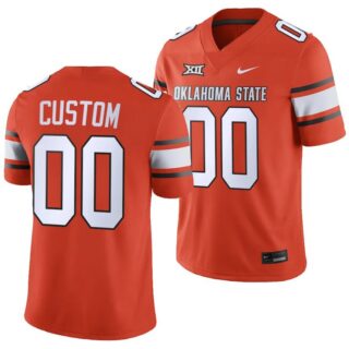 Custom Oklahoma State Cowboys Jersey Name and Number College Football 2023 Game Orange
