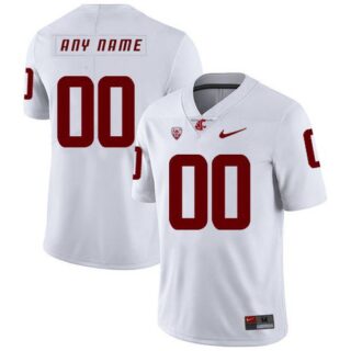Custom Washington State Cougars Jersey Name and Number NCAA College Football White