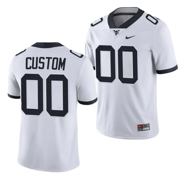 Custom West Virginia Mountaineers Jersey Name and Number College Football 2023 Game White