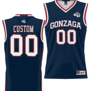 Custom Gonzaga Bulldogs Jersey Name and Number NIL College Basketball Black