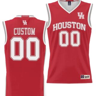 Custom Houston Cougars Jersey Name and Number NIL College Basketball Lightweight Red