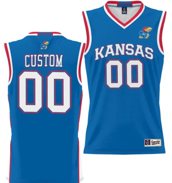 Custom Kansas Jayhawks Jersey Name and Number NIL College Basketball Lightweight Royal