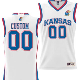 Custom Kansas Jayhawks Jersey Name and Number NIL College Basketball Lightweight White