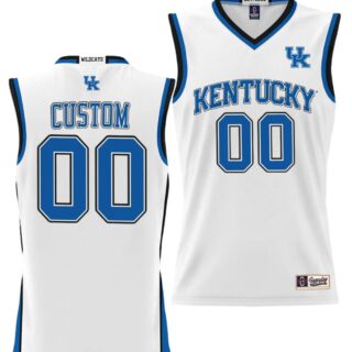 Custom Kentucky Wildcats Jersey Name and Number NIL College Basketball Lightweight White