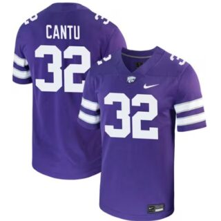 Evan Cantu Jersey Purple #32 Kansas State Wildcats Game NCAA College Football