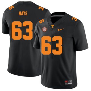 Tennessee Volunteers #63 Cooper Mays Jersey College Football New Black