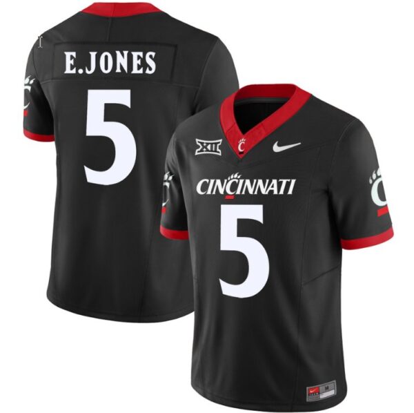 Emory Jones Jersey #5 Cincinnati Bearcats Vapor Limited College Football All Stitched Black