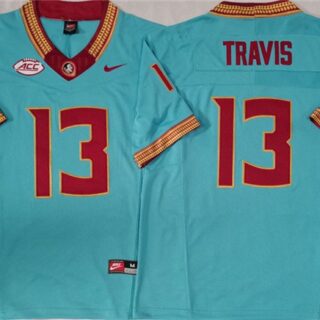 Florida State Seminoles #13 Jordan Travis Jersey Teal 2023 F.U.S.E College Football Stitched