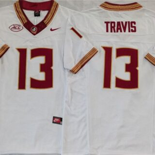 Florida State Seminoles #13 Jordan Travis Jersey White 2023 F.U.S.E College Football Stitched