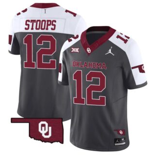 Drake Stoops Jersey #12 Oklahoma Sooners Vapor Limited College Football Stitched Special Anthracite