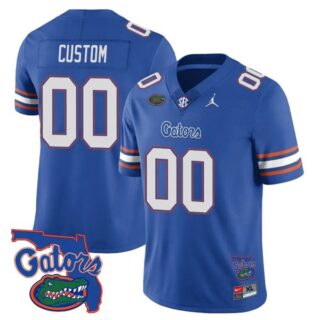 Custom Florida Gators Jersey Name and Number College Football Royal Limited All Stitched