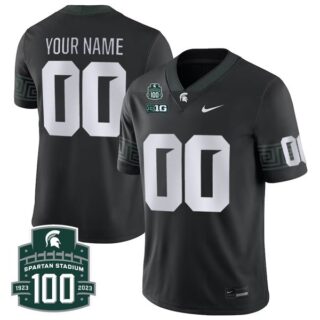 Custom Michigan State Spartans Jersey Name and Number College Football Black Alternate Limited