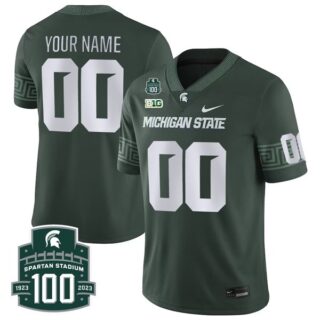 Custom Michigan State Spartans Jersey Name and Number College Football Green Alternate Game