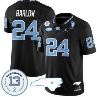 Darwin Barlow Jersey #24 North Carolina Tar Heels Vapor College Football Stitched Black