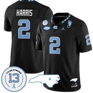 Jakeen Harris Jersey #2 North Carolina Tar Heels Vapor College Football Stitched Black