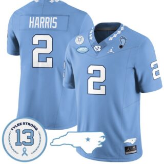 Jakeen Harris Jersey #2 North Carolina Tar Heels Vapor College Football Stitched Blue
