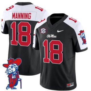 Archie Manning Jersey #18 Ole Miss Rebels Vapor Limited College Football Stitched Black Alternate