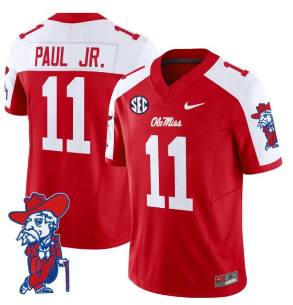 Chris Paul Jr Jersey #11 Ole Miss Rebels Vapor Limited College Football Stitched Red Alternate