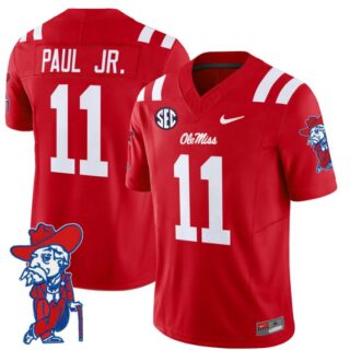 Chris Paul Jr Jersey #11 Ole Miss Rebels Vapor Limited College Football Stitched Red