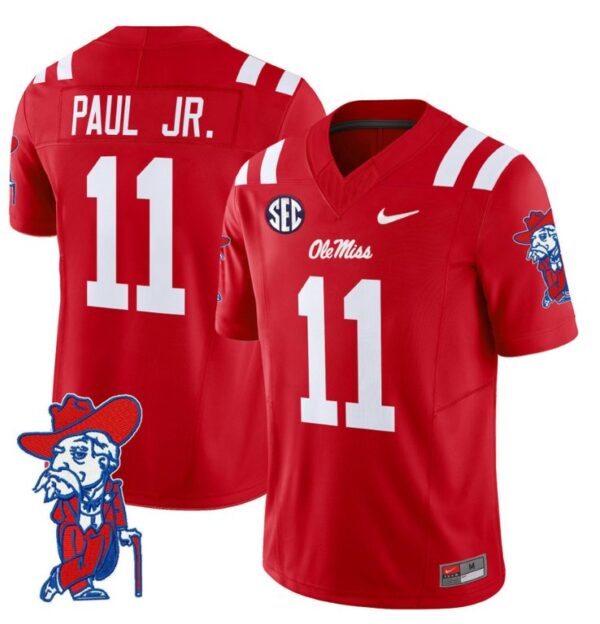 Chris Paul Jr Jersey #11 Ole Miss Rebels Vapor Limited College Football Stitched Red