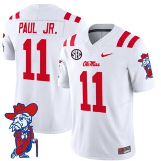 Chris Paul Jr Jersey #11 Ole Miss Rebels Vapor Limited College Football Stitched White