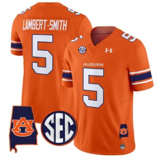 Lambert Smith Jersey #5 Auburn Tigers SEC Patch Vapor Limited College Football Stitched Orange