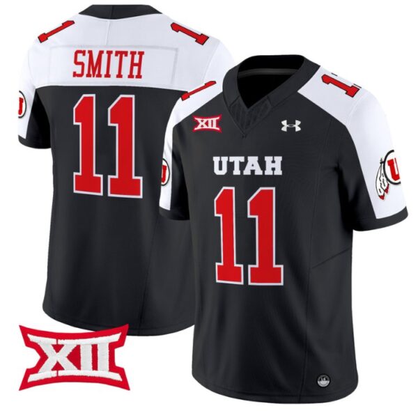 Alex Smith Jersey #11 Utah Utes Vapor Limited College Football Stitched Black Alternate