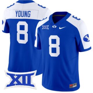 Steve Young Jersey #8 BYU Cougars Vapor Limited College Football Stitched Royal Alternate