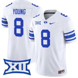 Steve Young Jersey #8 BYU Cougars Vapor Limited College Football Stitched White