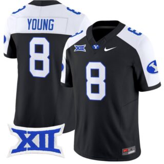 Steve Young Jersey #8 BYU Cougars Vapor Limited College Football Stitched Black Alternate