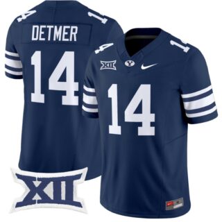 Ty Detmer Jersey #14 BYU Cougars Vapor Limited College Football Stitched Navy