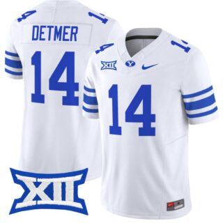 Ty Detmer Jersey #14 BYU Cougars Vapor Limited College Football Stitched White