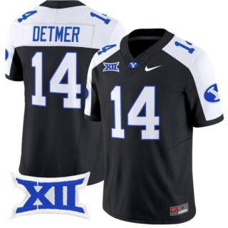 Ty Detmer Jersey #14 BYU Cougars Vapor Limited College Football Stitched Black Alternate