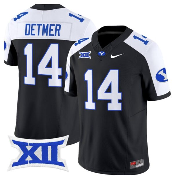 Ty Detmer Jersey #14 BYU Cougars Vapor Limited College Football Stitched Black Alternate