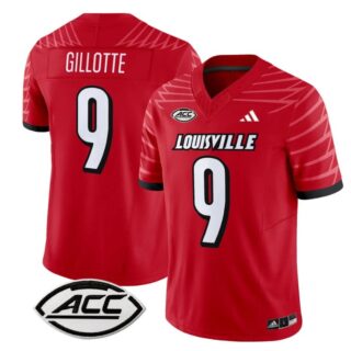 Ashton Gillotte Jersey #9 Louisville Cardinals Vapor Football Stitched Red
