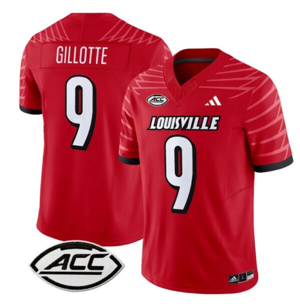 Ashton Gillotte Jersey #9 Louisville Cardinals Vapor Football Stitched Red