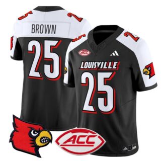Isaac Brown Jersey #25 Louisville Cardinals Vapor Football Stitched Black Alternate