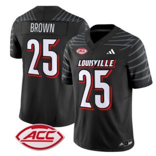 Isaac Brown Jersey #25 Louisville Cardinals Vapor Football Stitched Black