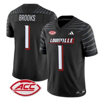 Ja'Corey Brooks Jersey #1 Louisville Cardinals Vapor Football Stitched Black