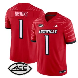 Ja'Corey Brooks Jersey #1 Louisville Cardinals Vapor Football Stitched Red