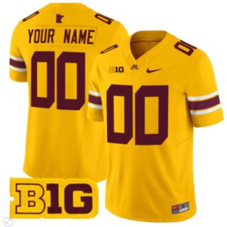 Custom Minnesota Golden Gophers Jersey Name and Number Vapor Limited Football Gold